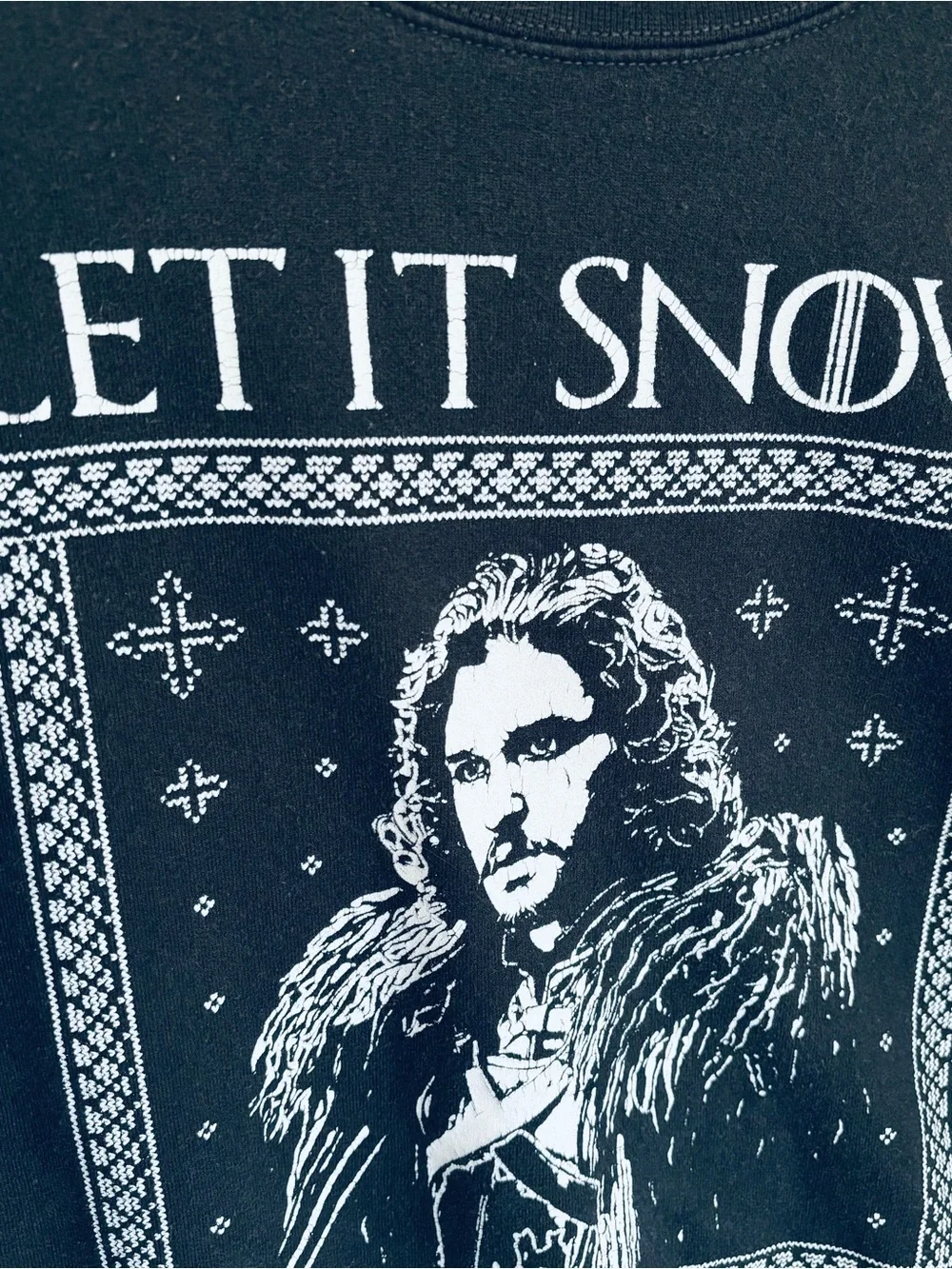 Black game of thrones Let It Snow' Graphic Men's Sweatshirt